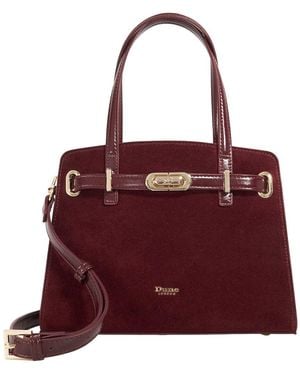 Dune Dinidefine Suede Tote - Red