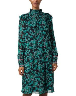 Marc Cain Linen-blend Mini Dress - Green