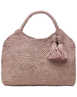 Mar Y Sol Anya Raffia Satchel - Pink