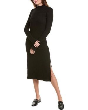 Bella Dahl Mock Neck Midi Knit Dress - Black