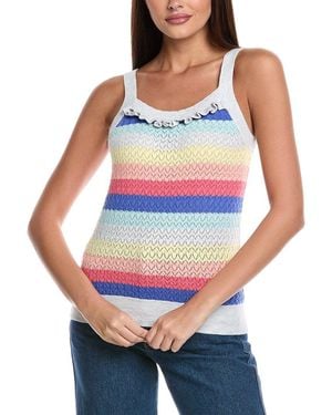 Isla Ella Pointelle Tank Jumper - Blue