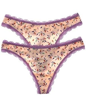 Wacoal B.Tempt'D By 2Pk Inspired Eyelet Thong - Pink