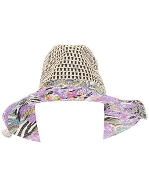 Etro Paisley Floppy Hat (Authentic Pre-Loved) - White