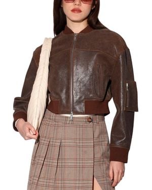 Walter Baker Andrea Leather Jacket - Brown