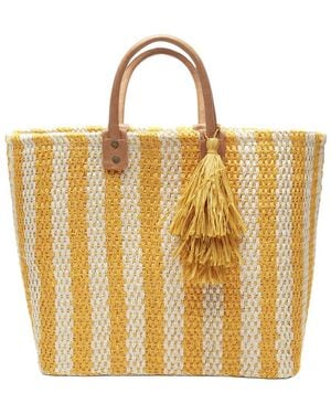 Mar Y Sol Lido Sisal Tote - Metallic