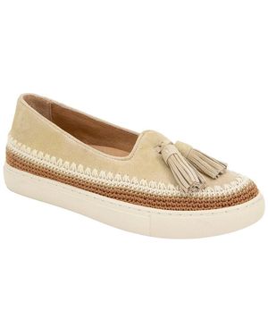 Gentle Souls By Kenneth Cole Citrus Suede Flat - Natural