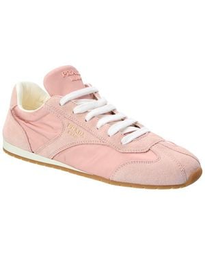 Prada Re-Nylon & Suede Trainer - Pink