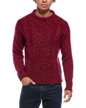 Isaia 100% Cashmere Crewneck Jumper - Red
