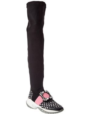 Roger Vivier Over-The-Knee Sock Trainer - Black