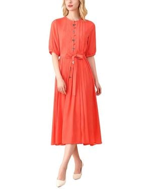 BURRYCO Short Sleeve Midi Dress - Red