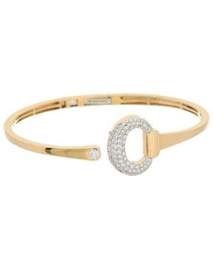 Maitre De Diamant 14K 0.77 Ct. Tw. Lab-Grown Diamond Buckle Bangle Bracelet - White