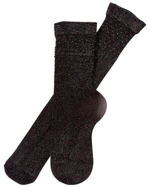 High Heel Jungle Baby Shimmer Knee Socks - Black