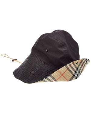 Burberry Check Bucket Hat - Blue