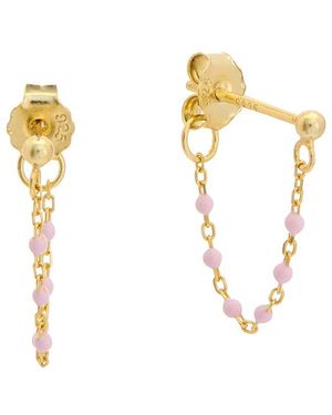 Argento Vivo 14k Plated Hoops - White