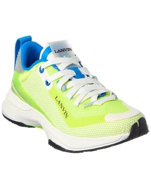 Lanvin Runner Suede-Trim Trainer - Blue