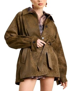 Line & Dot Olsen Belted Jacket - Brown