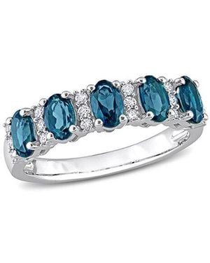 Rina Limor London Blue Topaz Collection 14k 1.66 Ct. Tw. Diamond & Topaz Ring