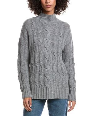 Forte Luxe Wool & Cashmere-Blend Cable Jumper - Grey