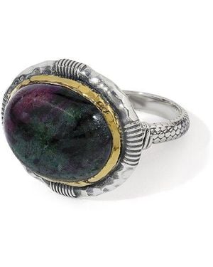 TIRAMISU Plated 15.00 Ct. Tw. Ruby Zoisite Statement Ring - Multicolor