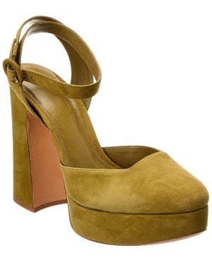 Alexandre Birman Vita 120 Suede Platform Sandal - Metallic