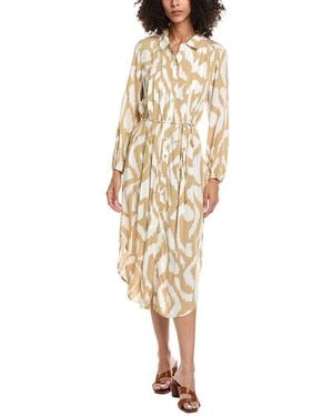 Tommy Bahama Inlet Ikat Midi Shirtdress - Metallic