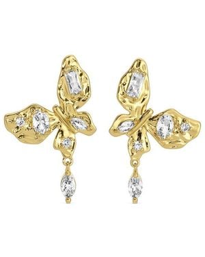 Eye Candy LA Cz Drop Earring - Metallic