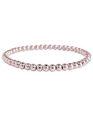 Sterling Forever Beaded Stretch Bracelet - White