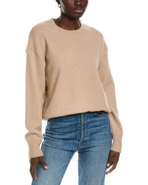 Lyra & Co Wool-Blend Crewneck Jumper - Blue