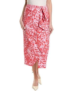 tyler boe Josphine Wrap Skirt - Red
