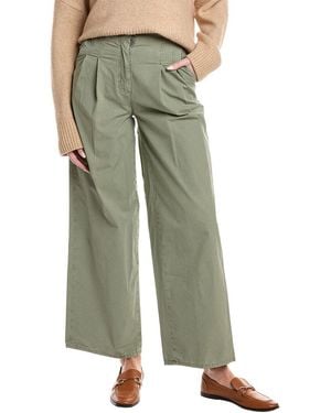 Peserico Pleated Wide Leg Pant - Green