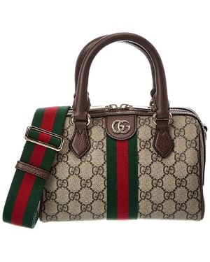 Gucci Ophidia Canvas & Leather Shoulder Bag - Black