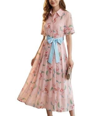 BRC By BURRYCO Short Sleeve Shirt Dress - Pink