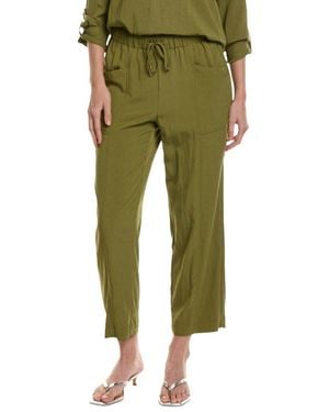 Anne Klein Petite Pull-On Pocket Straight Ankle Pant - Green
