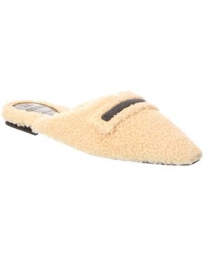 Brunello Cucinelli Shearling Mule - Natural