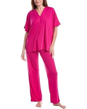 Natori 2Pc Congo Pajama Pant Set - Pink