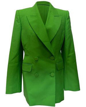 McQueen Double-Breasted Blazer & Trouser, Size It (Authentic Pre- Loved) - Green