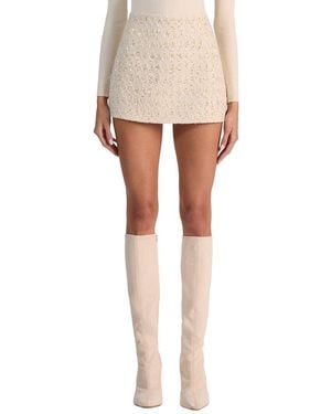 Alice + Olivia Rubi Low-Rise Micro Skirt - White