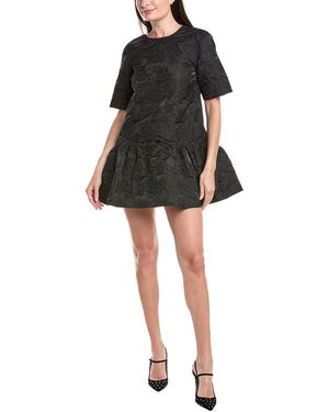 Ganni Jacquard Mini Dress - Black