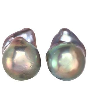Margo Morrison Silver Pearl Clip-on Earrings - Multicolour