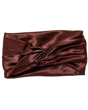 Eugenia Kim Malia Satin Turban Headband - Brown