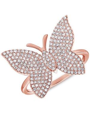 Sabrina Designs 14K Rose 0.52 Ct. Tw. Diamond Butterfly Ring - Pink