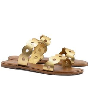 Larroude Larroudé Florence Leather Mule - Metallic