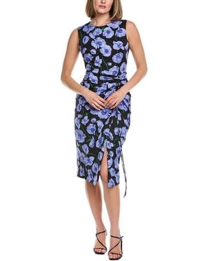 Carolina Herrera Floral Midi Dress - Blue