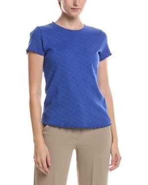 NIC+ZOE Lace Knit T Shirt - Blue