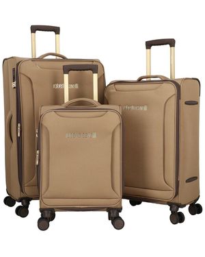 Roberto Cavalli Duomo Collection 3Pc Expandable Luggage Set - Brown