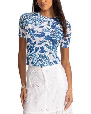 Johnny Was Plus Eleanor T-Shirt - Blue