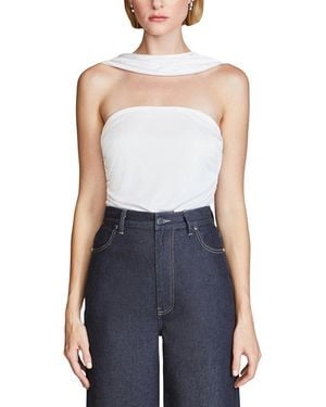 Et Ochs Joss Ruched Crop Top - Blue