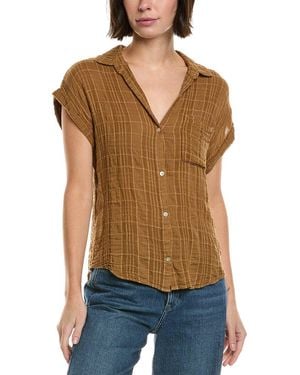 Bella Dahl Textured Gauze Top - Metallic