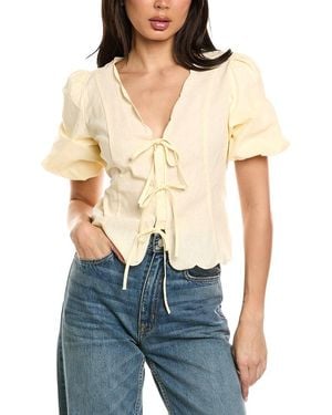 Estellina Self-Tie Top - Blue
