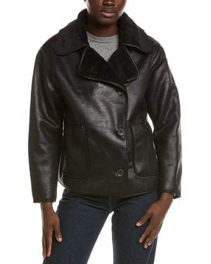 Noize Laurence Vegan Leather Coat - Black